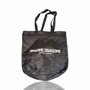 Imagine Dragons Smoke + Mirrors Tote Bag Black Zip-Top Dual Shoulder